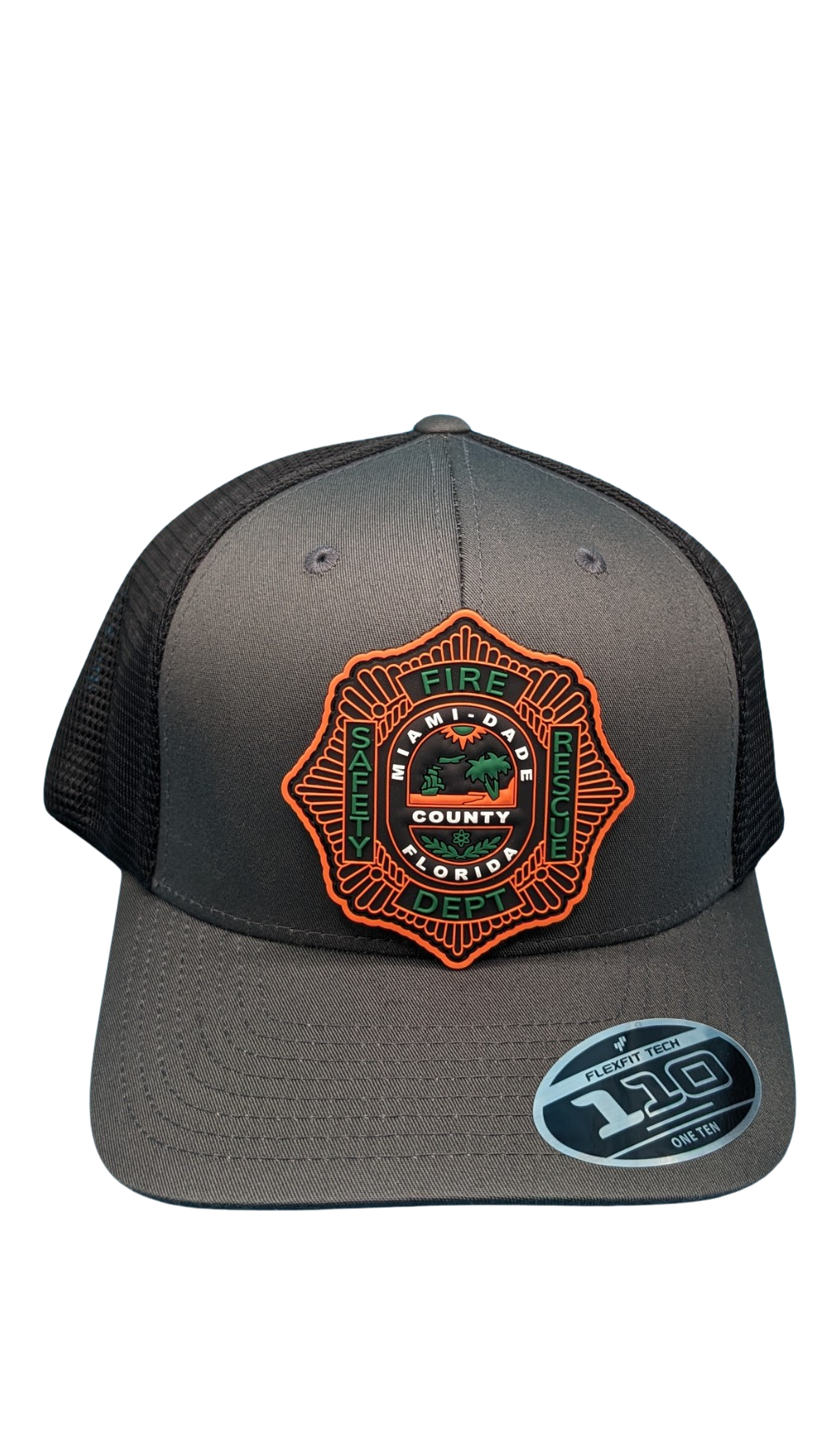 University of Miami Miami Dade Fire Rescue Removable PVC Patch Hat