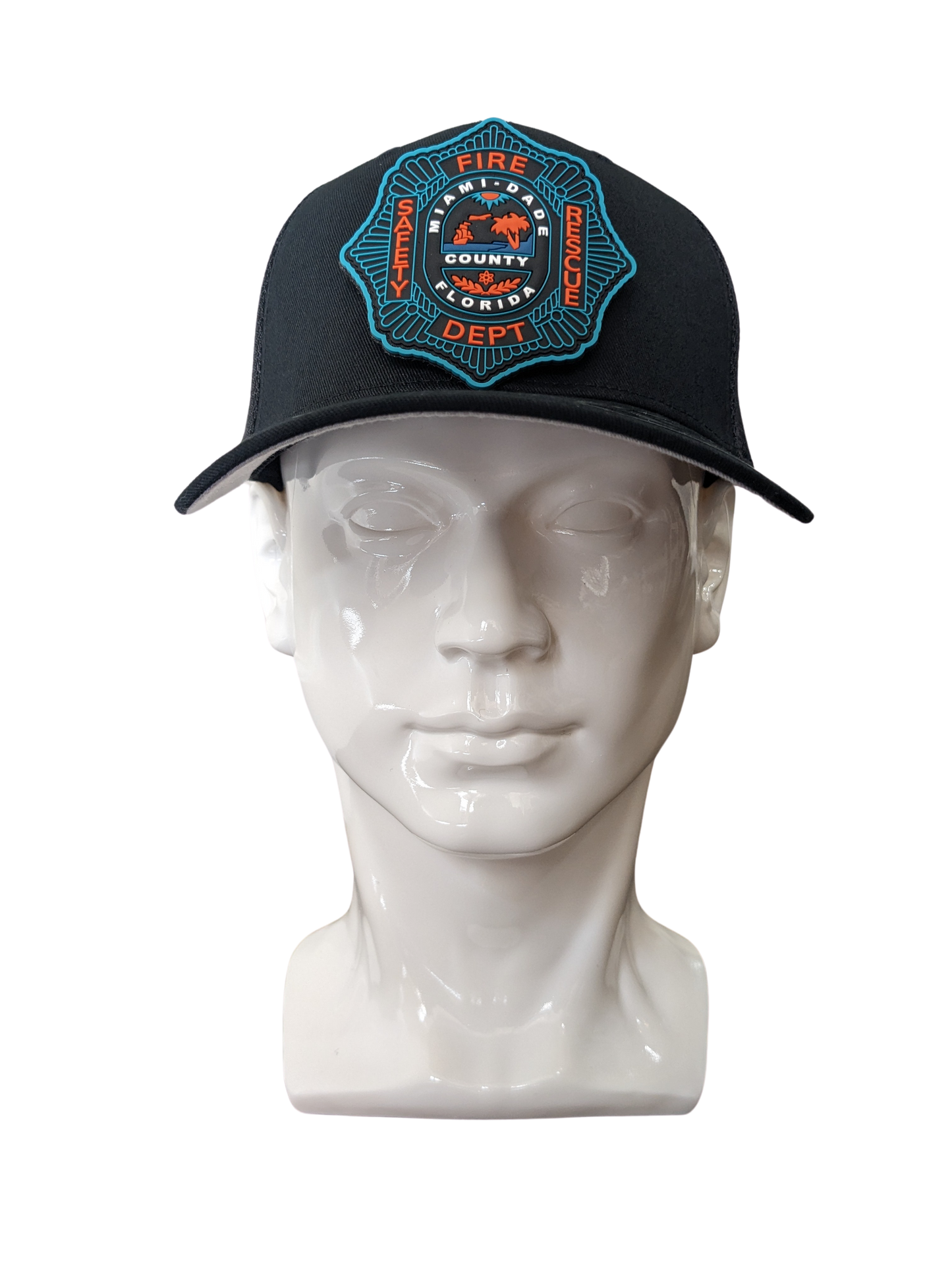 Miami Dolphins Miami Dade Fire Rescue Removable PVC Patch Hat