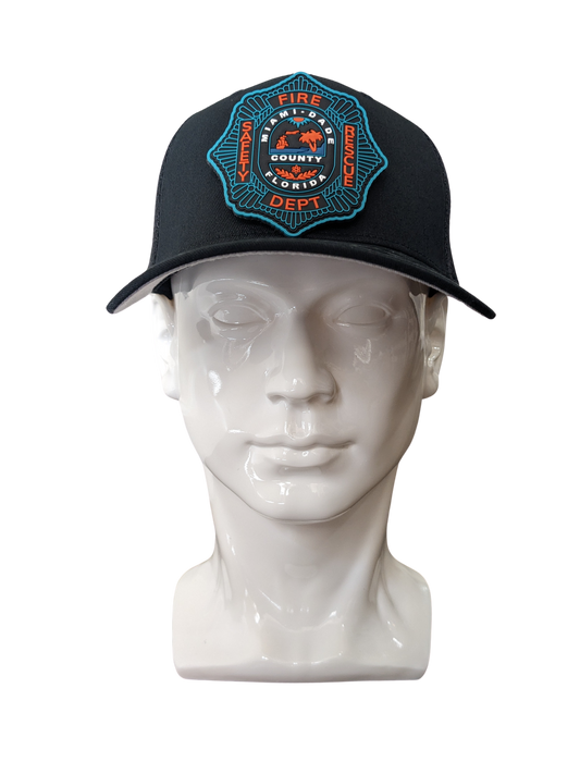 Miami Dolphins Miami Dade Fire Rescue Removable PVC Patch Hat