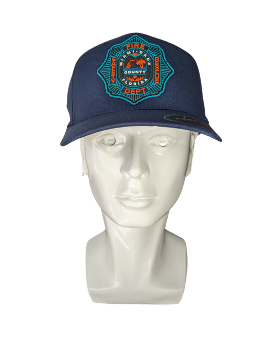 Miami Dolphins Miami Dade Fire Rescue PVC Patch Hat Flexfit NU in Navy