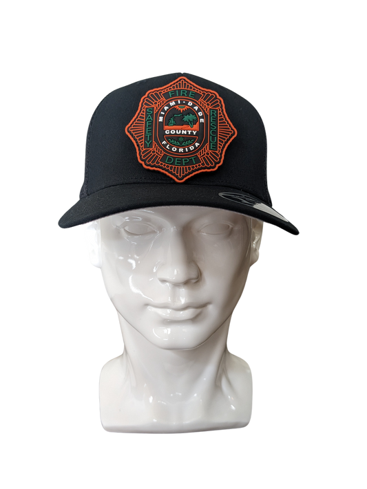 University of Miami Miami Dade Fire Rescue Removable PVC Patch Hat